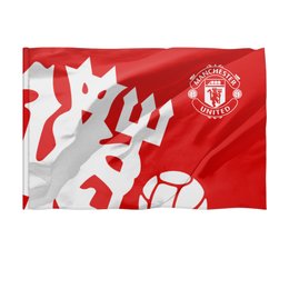 Заказать флаг в Москве. Флаг 150x100 см Манчестер Юнайтед от geekbox - готовые дизайны и нанесение принтов.
