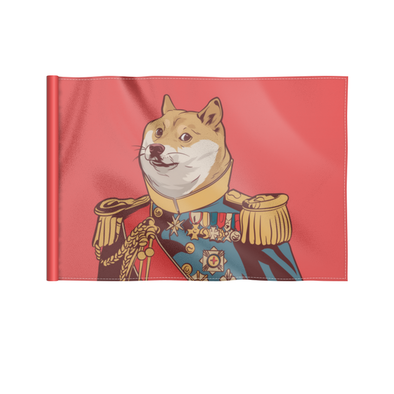 Printio Флаг 22×15 см Doge цена и фото