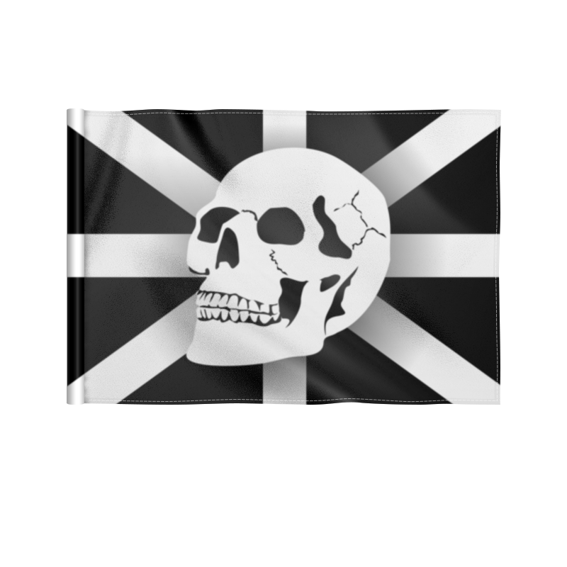 Printio Флаг 22×15 см Пиратский флаг с веселым роджером. пиратский флаг на абордаж 90х135 см