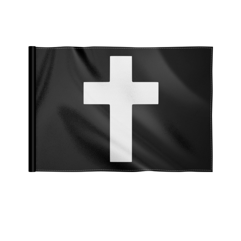 Printio Флаг 22×15 см Белый крест