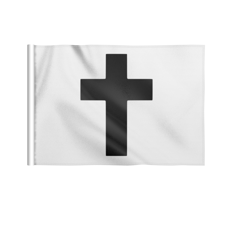 Printio Флаг 22×15 см Чёрный крест