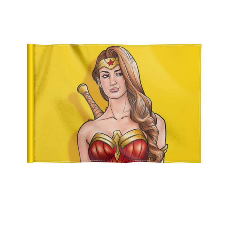 цена Printio Флаг 22×15 см Чудо-женщина / wonder woman