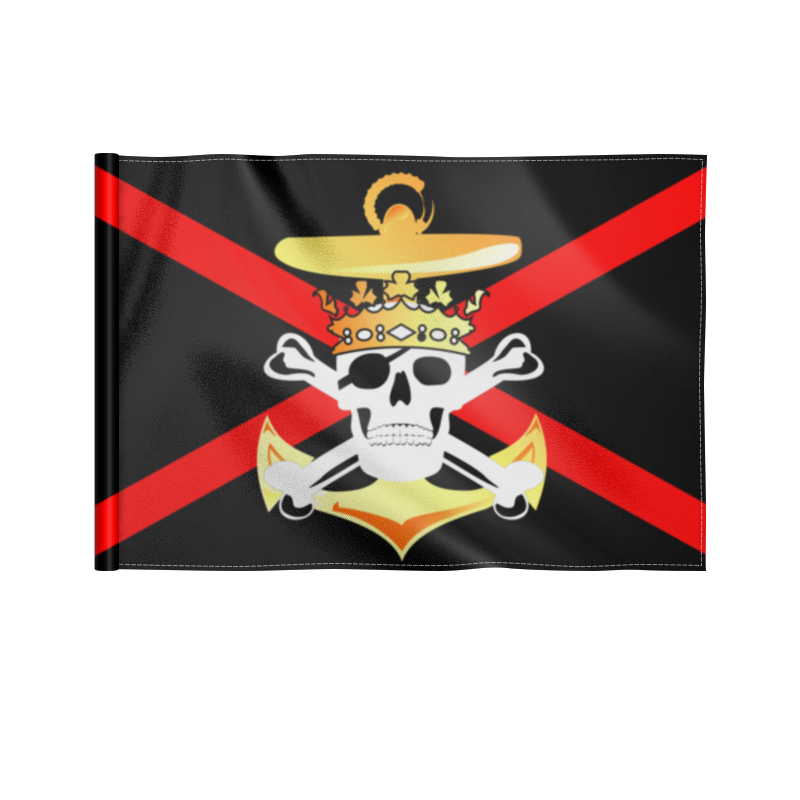 Printio Флаг 22×15 см Пиратский флаг с веселым роджером.