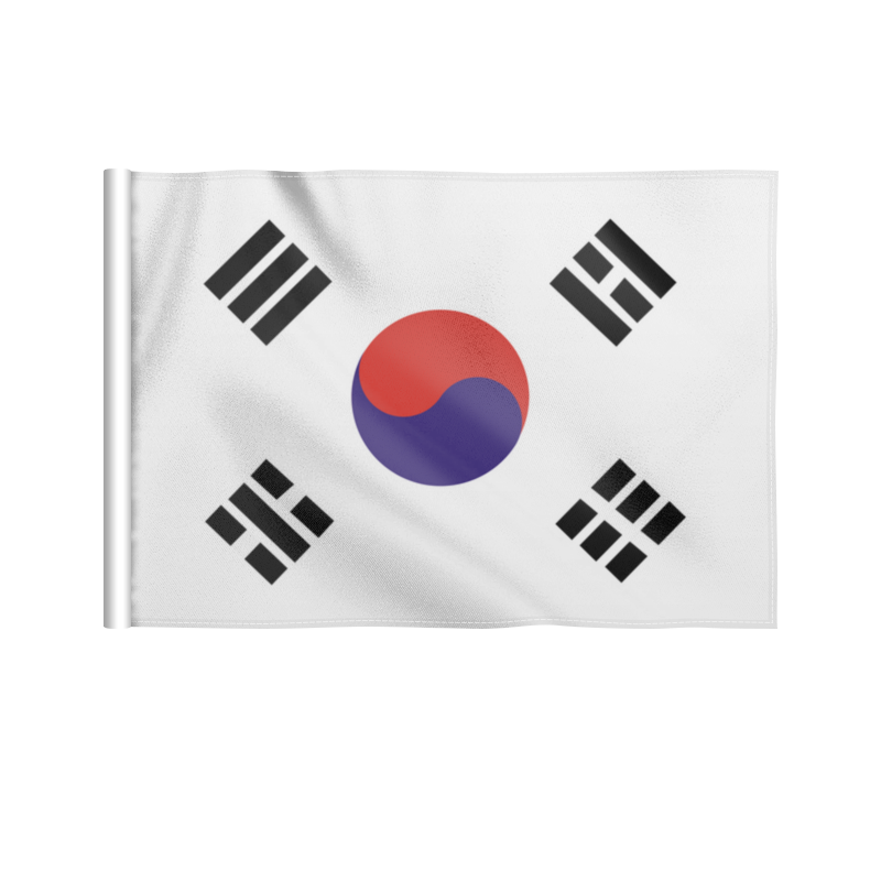 Printio Флаг 22×15 см Южной кореи флаг настольный флажок южной кореи 22 х 14 см без подставки