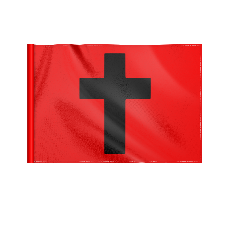 Printio Флаг 22×15 см Чёрный крест printio флаг 22×15 см белый крест