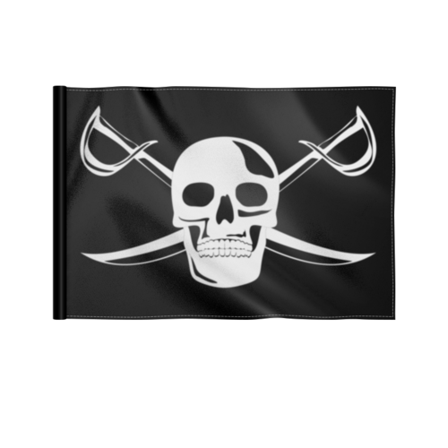 Заказать флаг в Москве. Флаг 22x15 см Пиратский флаг с Веселым Роджером. от Zorgo-Art  - готовые дизайны и нанесение принтов.