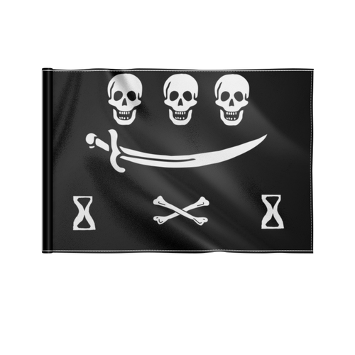 Заказать флаг в Москве. Флаг 22x15 см Пираты от solntse - готовые дизайны и нанесение принтов.