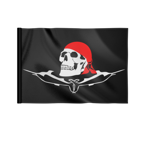 Заказать флаг в Москве. Флаг 22x15 см Пиратский флаг с Веселым Роджером. от Zorgo-Art  - готовые дизайны и нанесение принтов.