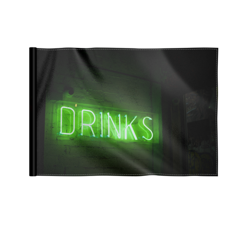 Заказать флаг в Москве. Флаг 22x15 см Drinks от FireFoxa - готовые дизайны и нанесение принтов.
