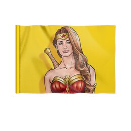 Заказать флаг в Москве. Флаг 22x15 см Чудо-женщина / Wonder Woman от Jimmy Flash - готовые дизайны и нанесение принтов.