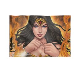 Заказать флаг в Москве. Флаг 22x15 см Чудо-женщина / Wonder Woman от Jimmy Flash - готовые дизайны и нанесение принтов.