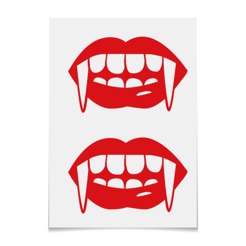 printio маска лицевая vampire lips Printio Наклейки-свободная форма Vampire lips