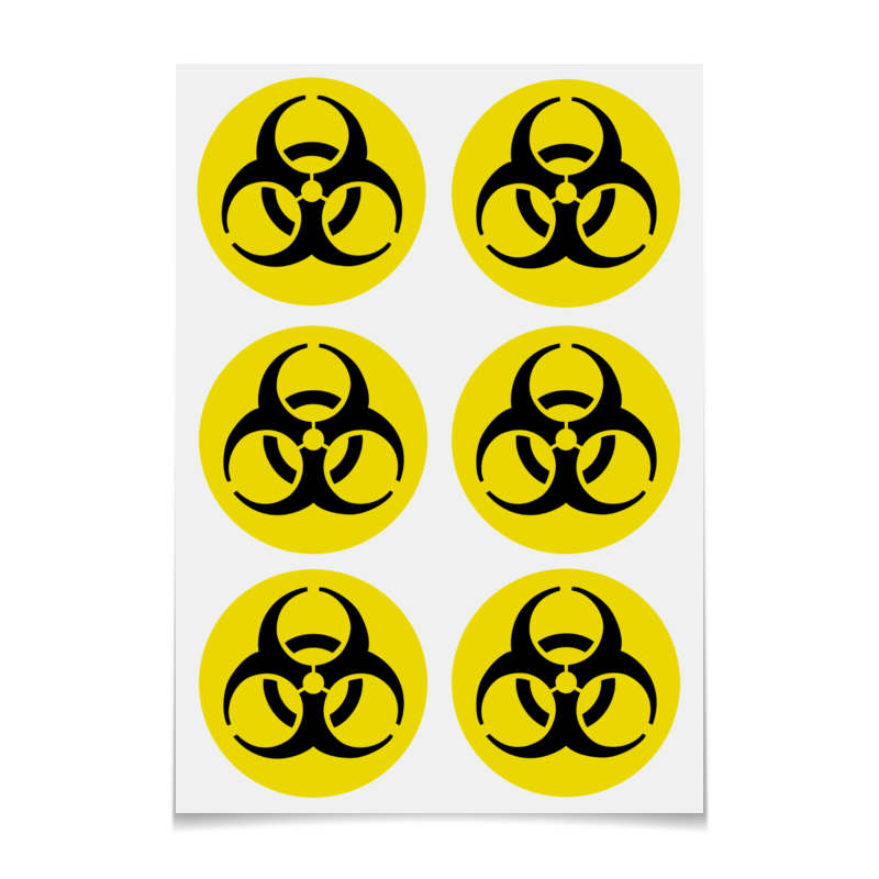 Printio Наклейки-свободная форма Biohazard printio наклейки свободная форма новогодний плакат