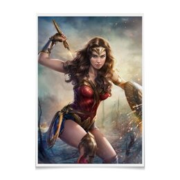 Заказать наклейки в Москве. Наклейки свободной формы Чудо-женщина / Wonder Woman от Jimmy Flash - готовые дизайны и нанесение принтов.