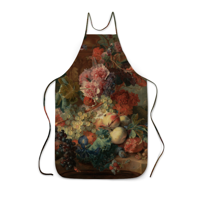 Printio Фартук с полной запечаткой Цветы (ян ван хёйсум) printio рюкзак мешок с полной запечаткой цветы ян ван хёйсум