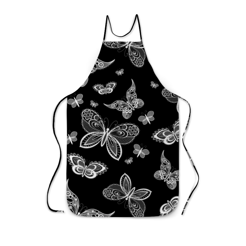 Printio Фартук с полной запечаткой Кружевные бабочки printio футболка с полной запечаткой мужская черно белый узор