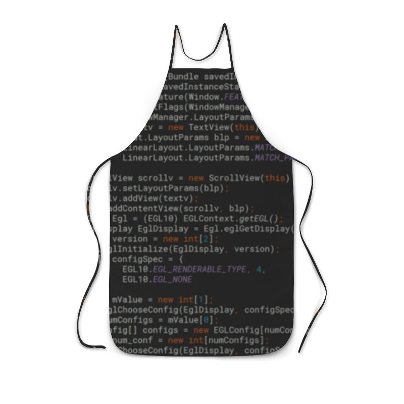 printio свитшот мужской с полной запечаткой программный код Printio Фартук с полной запечаткой Программный код