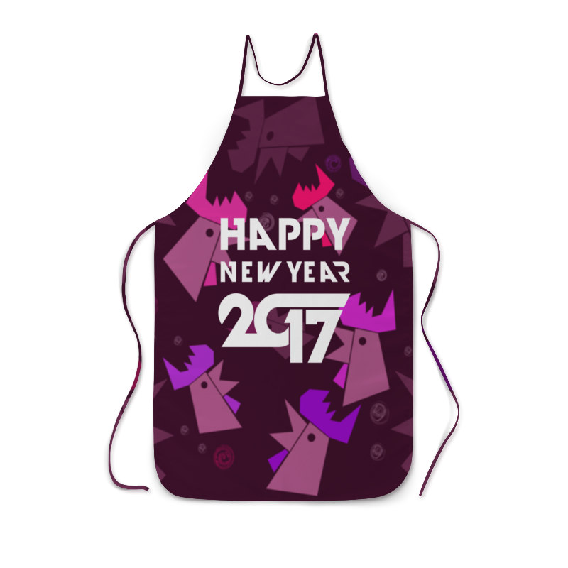Printio Фартук с полной запечаткой Happy new year фартук для кухни на завязках без кармана с новым 2023 годом феденька