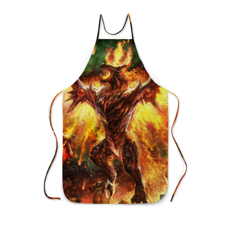 Printio Фартук с полной запечаткой Огненный дракон printio футболка с полной запечаткой женская огненный дракон
