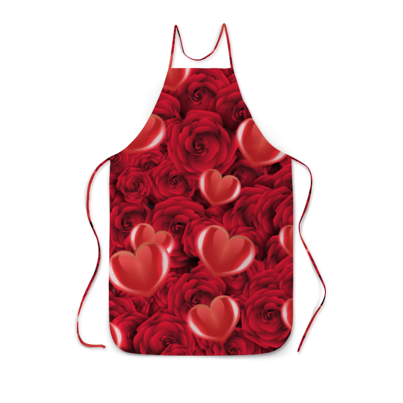 Printio Фартук с полной запечаткой Сердечки и розы printio фартук с полной запечаткой сердечки