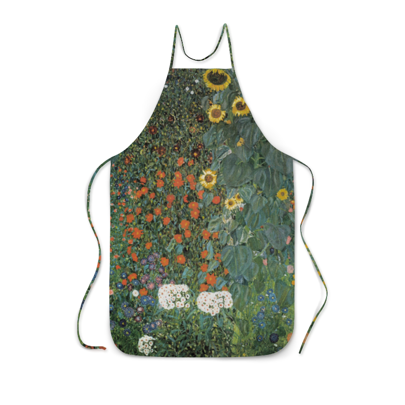 Printio Фартук с полной запечаткой Полисадник с подсолнухами (густав климт) printio сумка с полной запечаткой цветочный сад густав климт