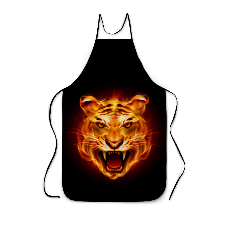 Printio Фартук с полной запечаткой Огненный тигр. сноу бум сувенир мягкий полиэстер в виде тигра 8x6x5см 4 дизайна