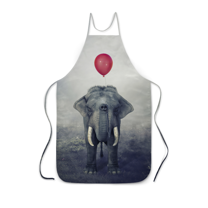 Printio Фартук с полной запечаткой Красный шар и слон printio фартук с полной запечаткой синий слон