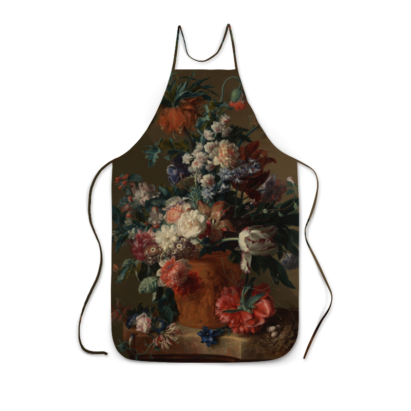 Printio Фартук с полной запечаткой Ваза с цветами (ян ван хёйсум) printio рюкзак мешок с полной запечаткой цветы ян ван хёйсум