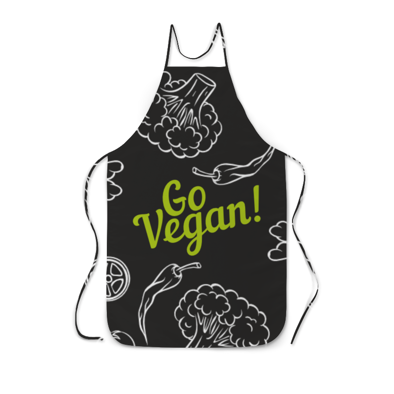 Printio Фартук с полной запечаткой Go vegan!