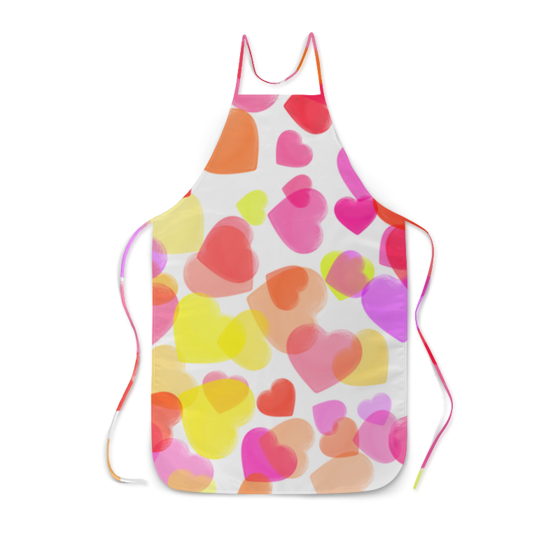 Printio Фартук с полной запечаткой Водопад из разноцветных сердец printio футболка с полной запечаткой женская множество сердец