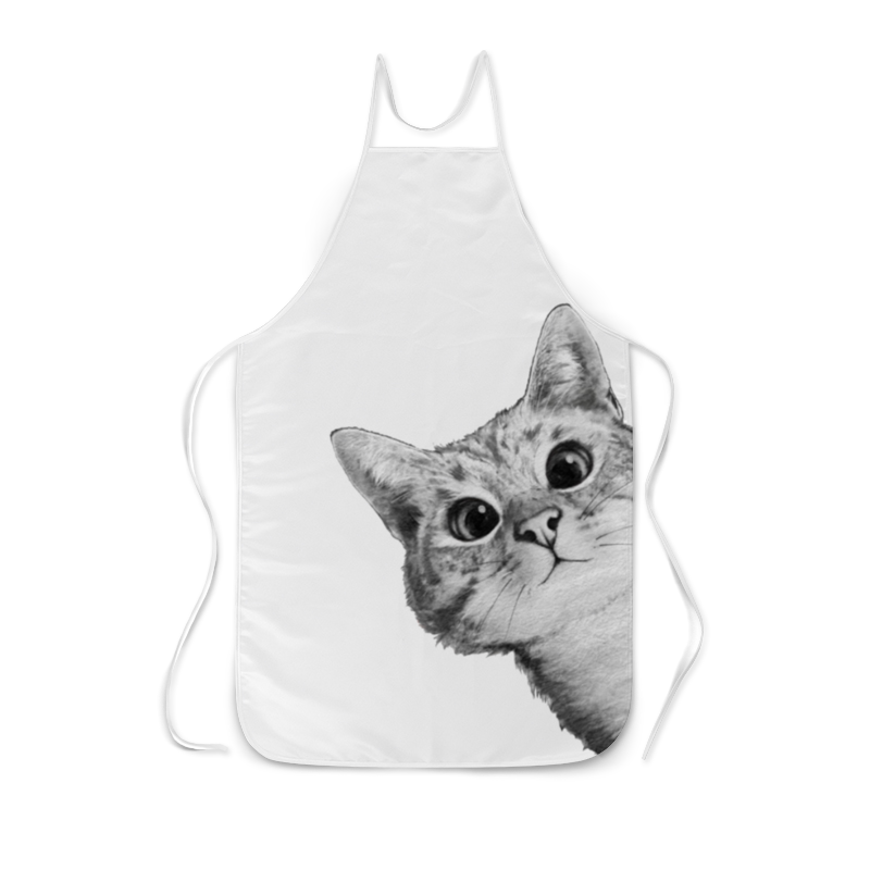 Printio Фартук с полной запечаткой Любопытный кот printio футболка с полной запечаткой мужская любопытный кот