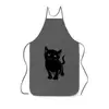 Заказать фартук в Москве. Фартук с полной запечаткой Чёрный котёнок. от lissaart@yandex.ru - готовые дизайны и нанесение принтов.