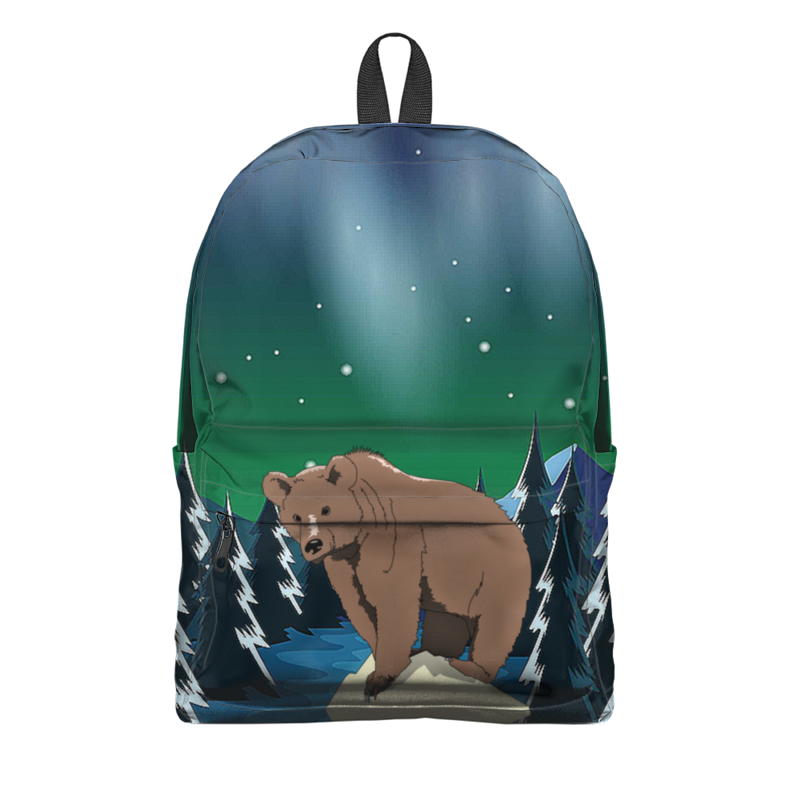 Printio Рюкзак 3D Медведь в зимнем лесу