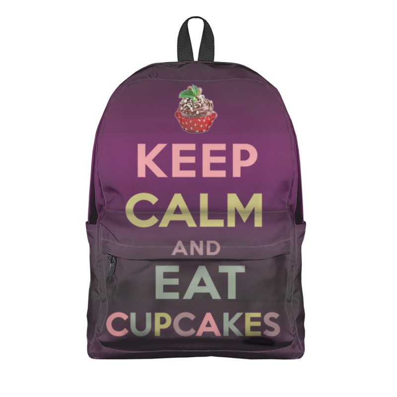 Printio Рюкзак 3D «keep calm and eat cupcakes»