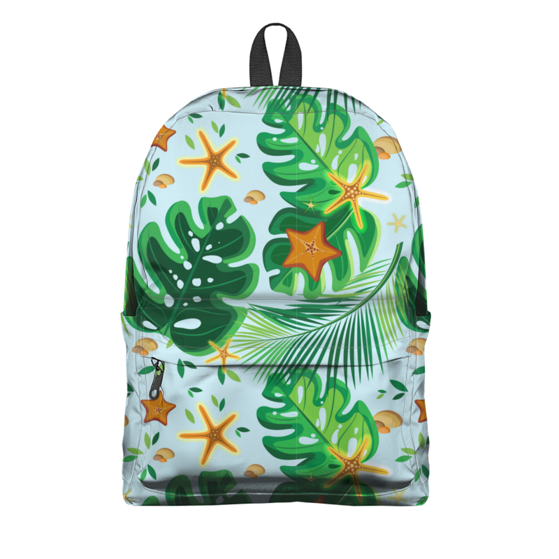Printio Рюкзак 3D Тропические листья и морские звезды printio рюкзак 3d тропические листья и цепи