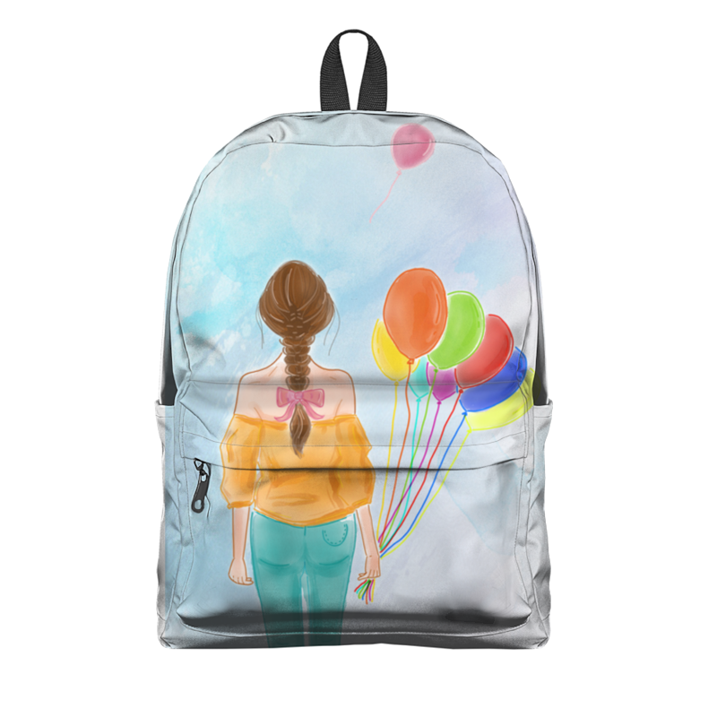 printio рюкзак мешок с полной запечаткой девушка с воздушными шарами Printio Рюкзак 3D Девушка с воздушными шарами