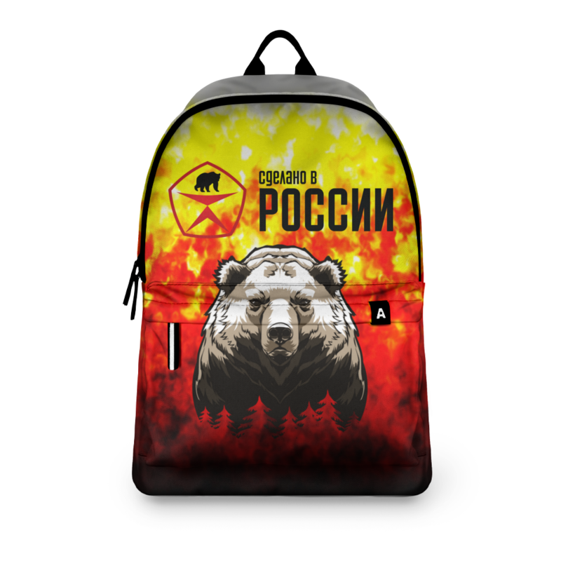 вещмешок рюкзак made in russia хаки 070л с двумя лямками Printio Рюкзак 3D Made in russia