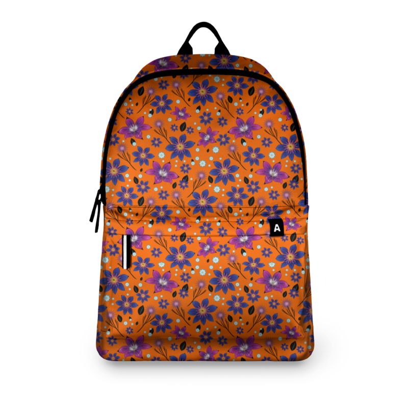 Printio Рюкзак 3D Цветочный паттерн на оранжевом фоне printio рюкзак 3d цветочный паттерн на оранжевом фоне
