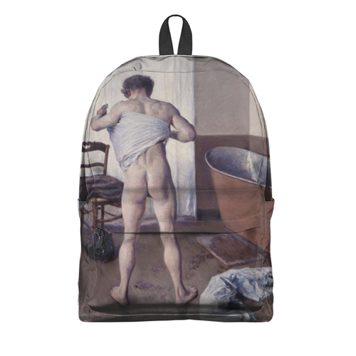 Заказать рюкзак в Москве. Рюкзак 3D Мужчина в ванной (картина Кайботта) от trend - готовые дизайны и нанесение принтов.