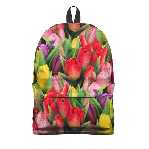 Заказать рюкзак в Москве. Рюкзак 3D тюльпаны от THE_NISE  - готовые дизайны и нанесение принтов.