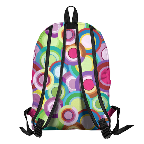 Заказать рюкзак в Москве. Рюкзак 3D Цветные круги от IrinkaArt  - готовые дизайны и нанесение принтов.