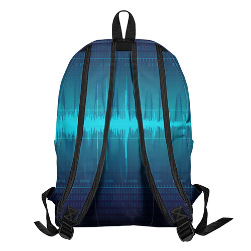 Заказать рюкзак в Москве. Рюкзак 3D Звуковая волна от THE_NISE  - готовые дизайны и нанесение принтов.