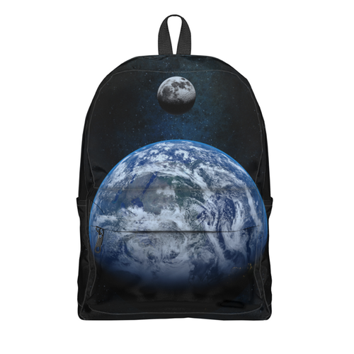 Заказать рюкзак в Москве. Рюкзак 3D Earth and Moon от Дана Столыпина - готовые дизайны и нанесение принтов.