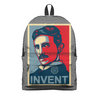 Заказать рюкзак в Москве. Рюкзак 3D Сербский гений Никола Тесла от Andy Quarry - готовые дизайны и нанесение принтов.