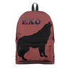 Заказать рюкзак в Москве. Рюкзак 3D EXO (Wolf) красный от nionilla - готовые дизайны и нанесение принтов.