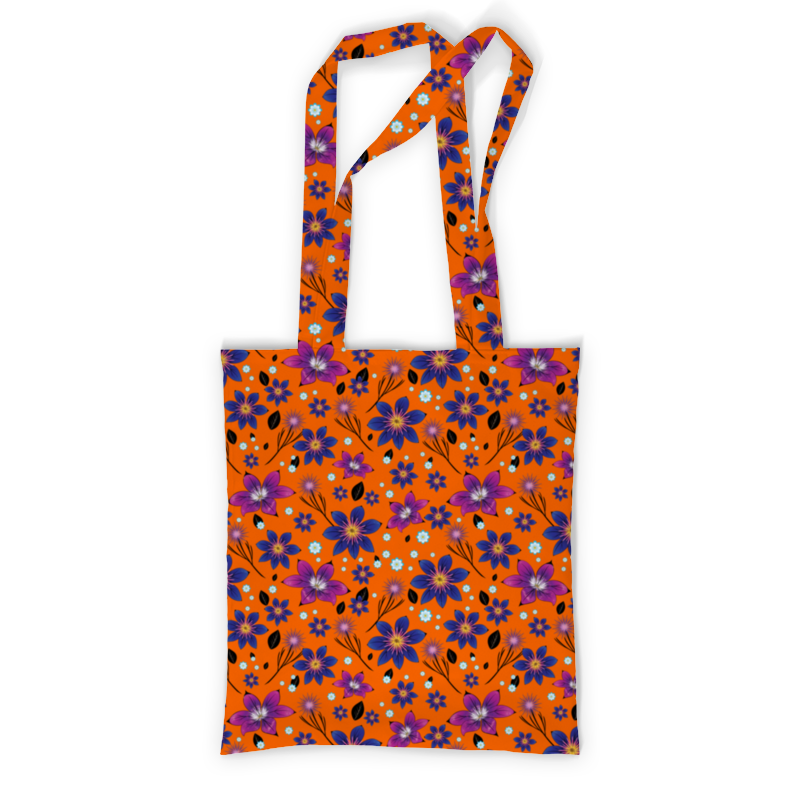 Printio Сумка с полной запечаткой Цветочный паттерн на оранжевом фоне printio сумка с полной запечаткой цветочный паттерн на оранжевом фоне