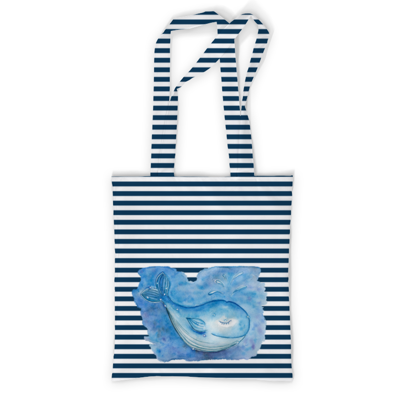 printio сумка с полной запечаткой фиолетово синий Printio Сумка с полной запечаткой Спящий кит