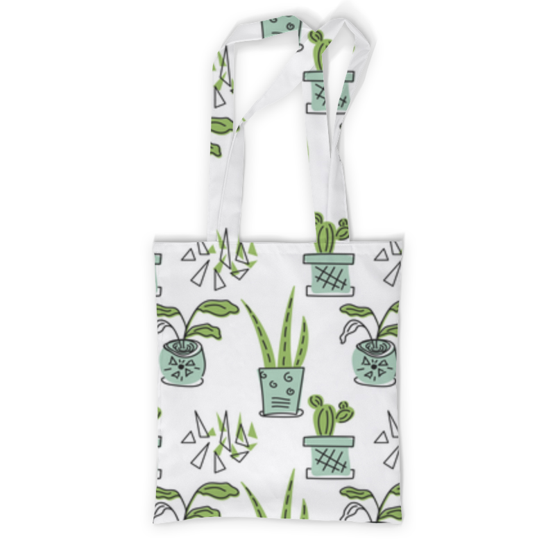 Printio Сумка с полной запечаткой Комнатные растения и кактусы сумка кактусы цветущие зеленый