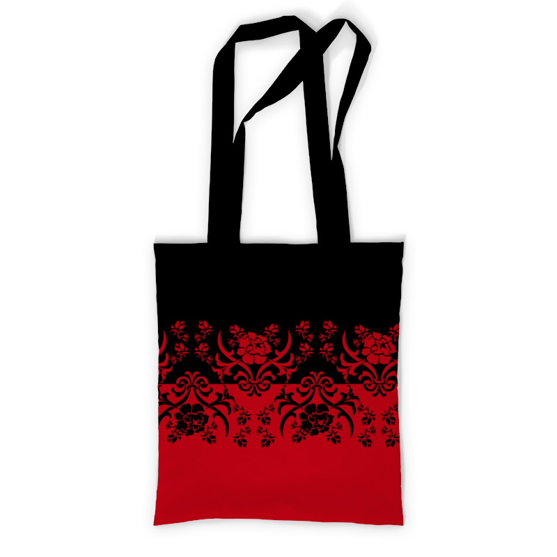 Printio Сумка с полной запечаткой Красно-черный сумка шоппер с цветочным узором синий