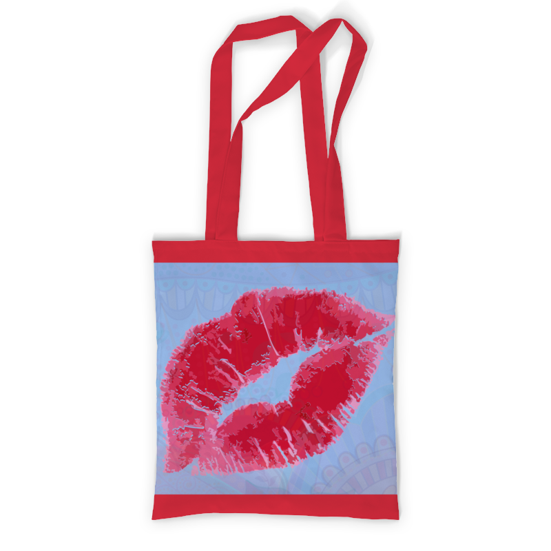 printio сумка с полной запечаткой поцелуй Printio Сумка с полной запечаткой Малиновый поцелуй.